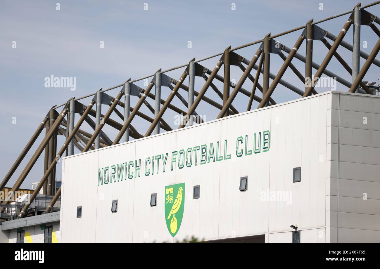 Aktenfoto vom 12.05.2024 von Carrow Road, Norwich. Leeds verurteilten den Angriff auf einen ihrer Fans nach dem Halbfinale der Sky Bet Championship am Sonntag in Norwich. Ausgabedatum: Montag, 13. Mai 2024. Stockfoto