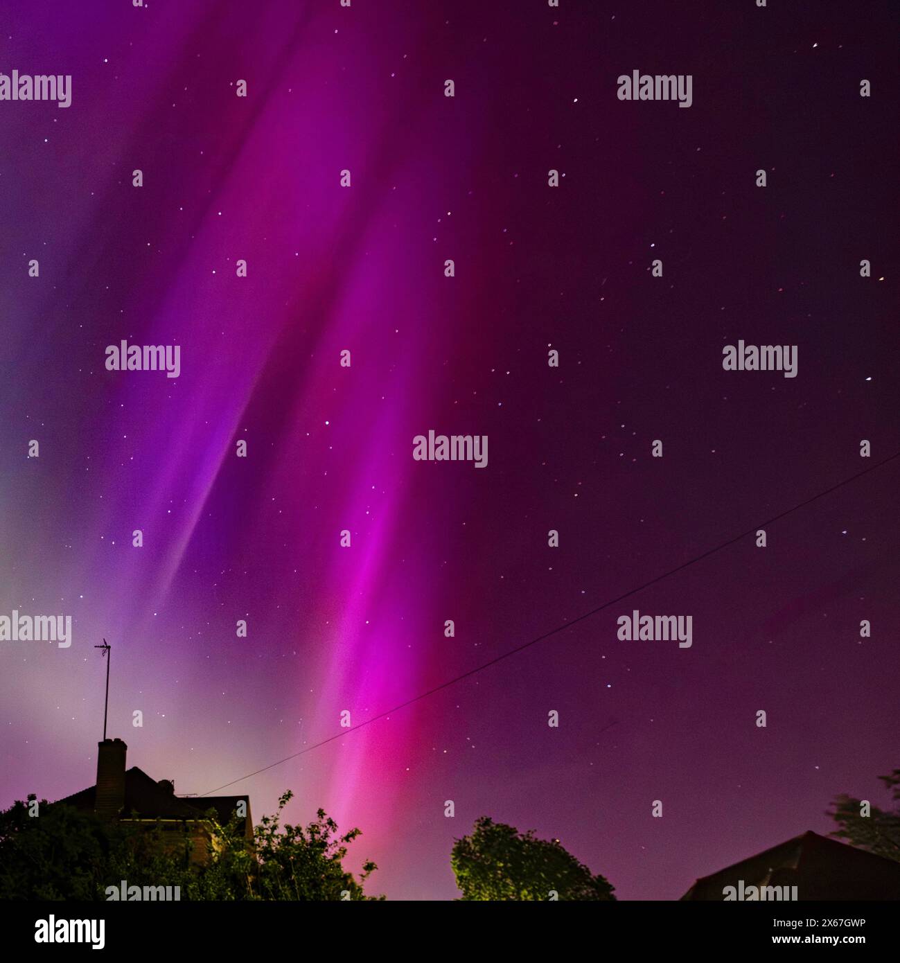 Aurora Borealis in großbritannien Stockfoto