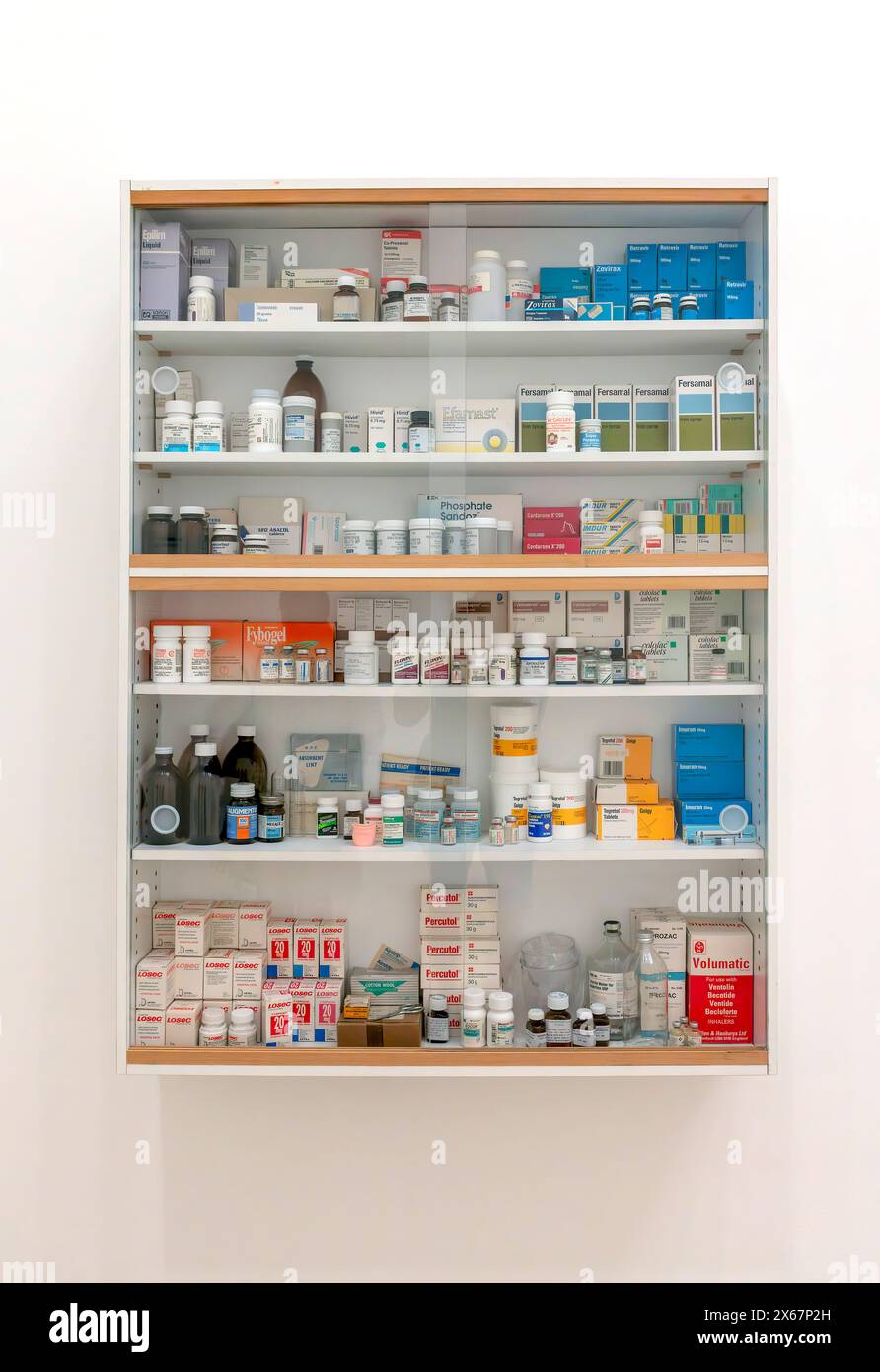 Damien Hirst Medizinkabinett im Jumex Museum in Mexiko-Stadt, Mexiko Stockfoto