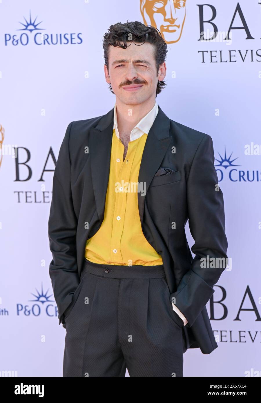 LONDON, ENGLAND – 12. MAI: Anthony Boyle nimmt an den BAFTA Television Awards 2024 mit P&O Cruises in der Royal Festival Hall in London Teil. Quelle: Siehe Li/Picture Capital/Alamy Live News Stockfoto