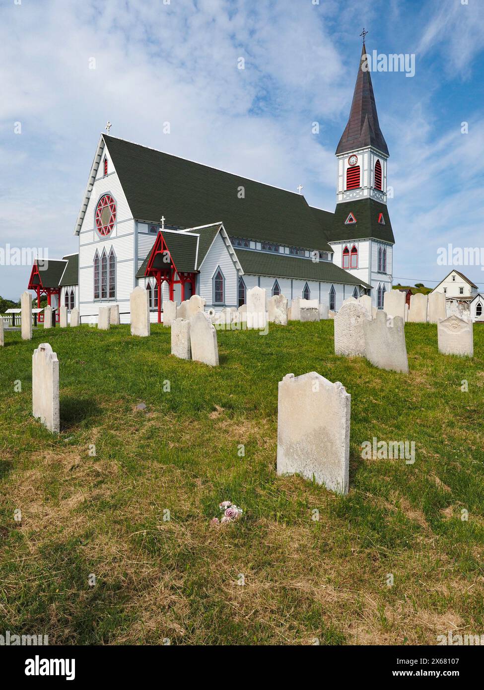 Kanada, Friedhof, Neufundland, St. Paul's Anglican Church, Stadt Trinity, Trinity Bight Stockfoto