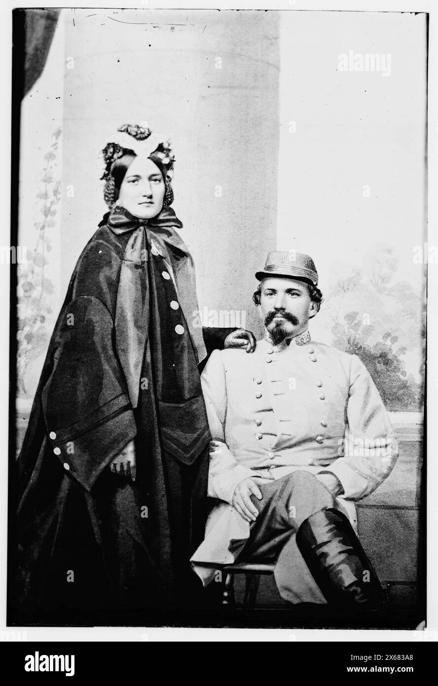 J. H. Morgan & Wife, C.S.A., Civil war Photos 1861-1865 Stockfoto