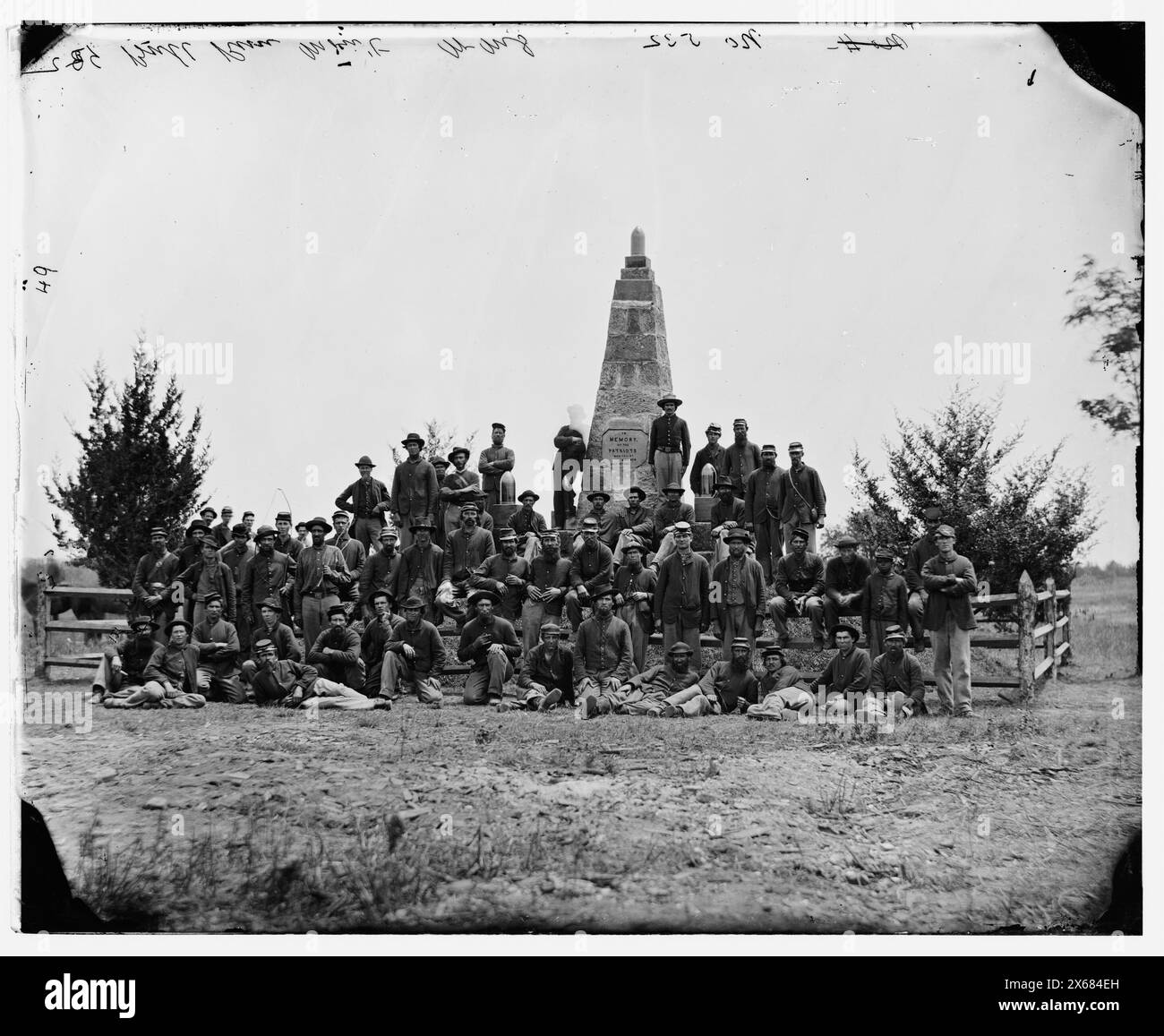 Bull Run, Virginia. Denkmal auf dem Schlachtfeld, Bürgerkriegsfotos 1861-1865 Stockfoto
