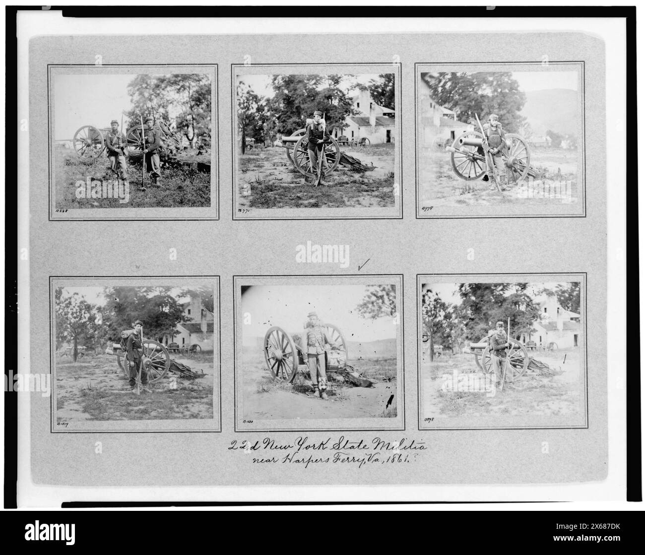 22d New York State Militia in der Nähe von Harpers Ferry, Virginia, 1861 I.E. 1862, Bürgerkriegsfotos 1861-1865 Stockfoto