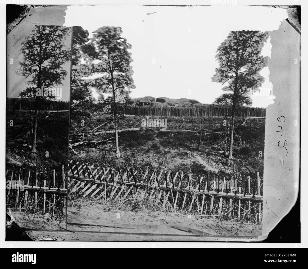 Atlanta, Georgia. Befestigungsanlagen, Bürgerkriegsfotos 1861-1865 Stockfoto