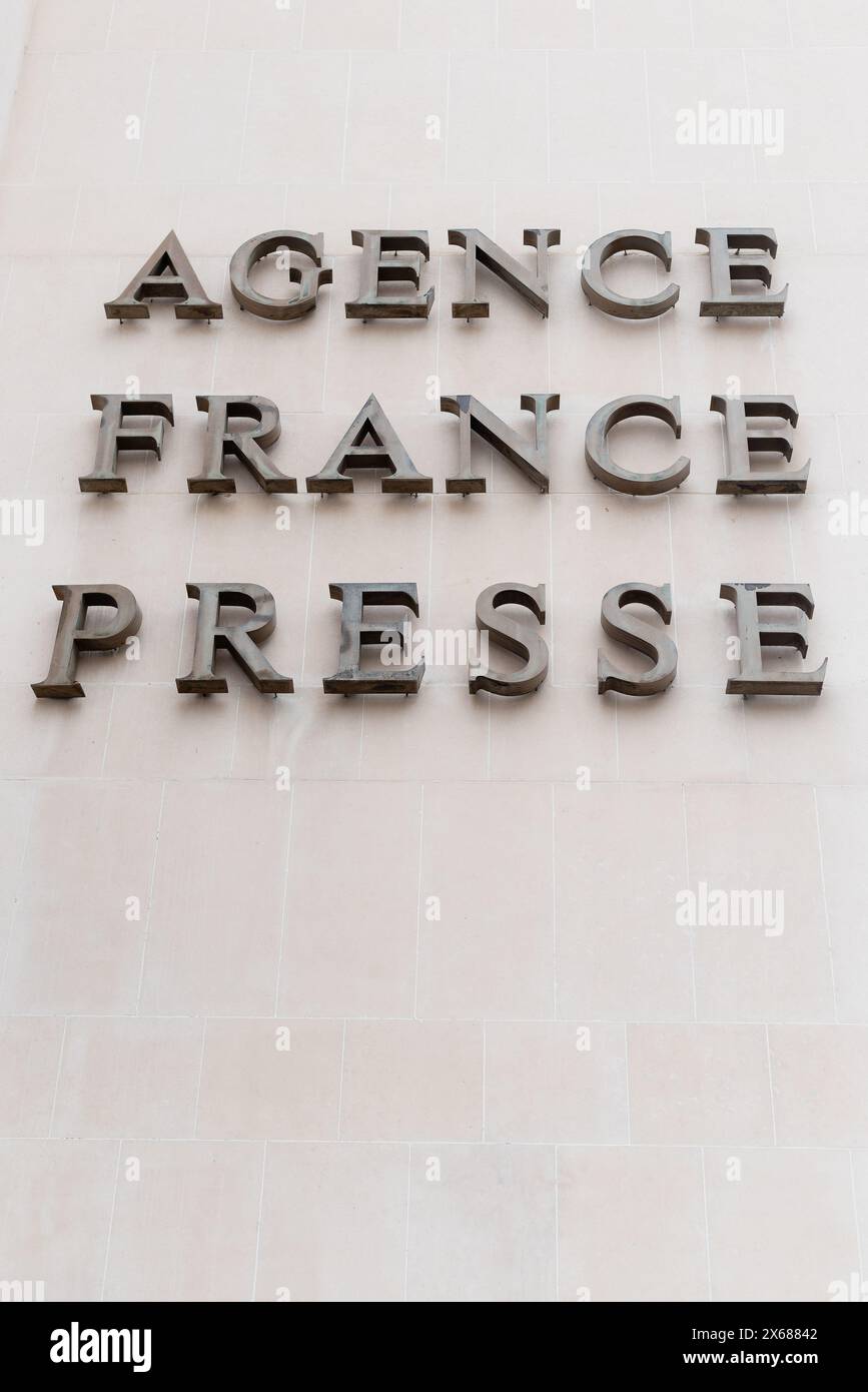 Paris, Frankreich 04.30.2024 Agence France Presse (AFP) ist die älteste Nachrichtenagentur der Welt. Stockfoto