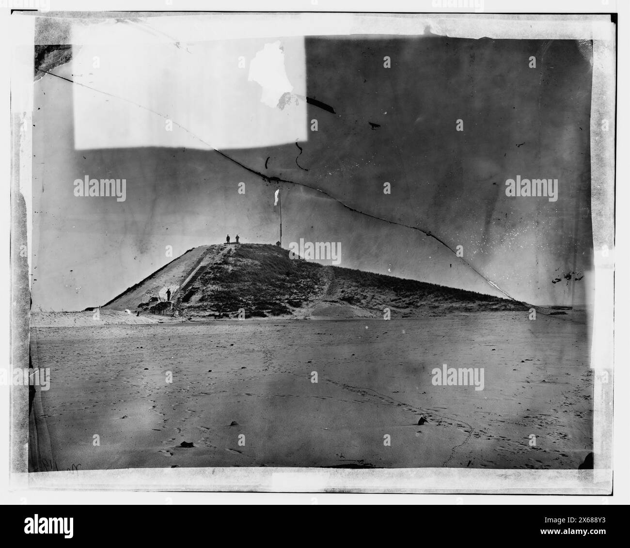 Fort Fisher, North Carolina. Batterie Lamb am Meer, Bürgerkriegsfotos 1861-1865 Stockfoto