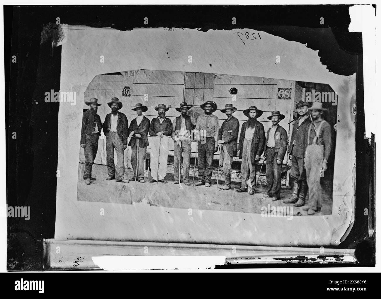 Offiziere der 19. Iowa Infanterie nach ihrem Austausch als Kriegsgefangene, New Orleans, Civil war Photos 1861-1865 Stockfoto