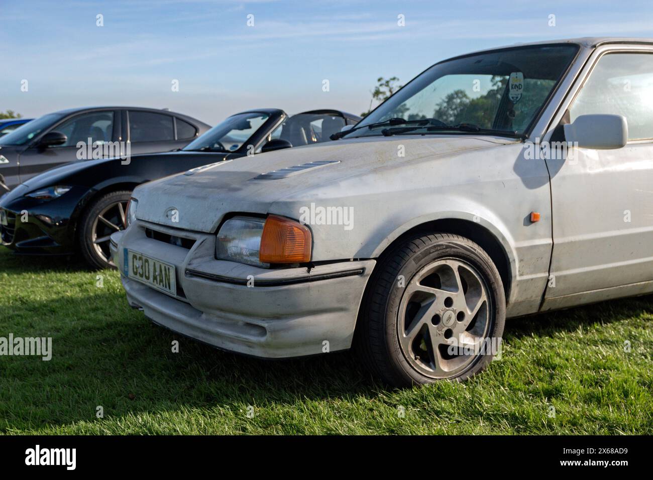 Ford Escort RS Turbo. Fährt Nach Norden, Longridge. Stockfoto