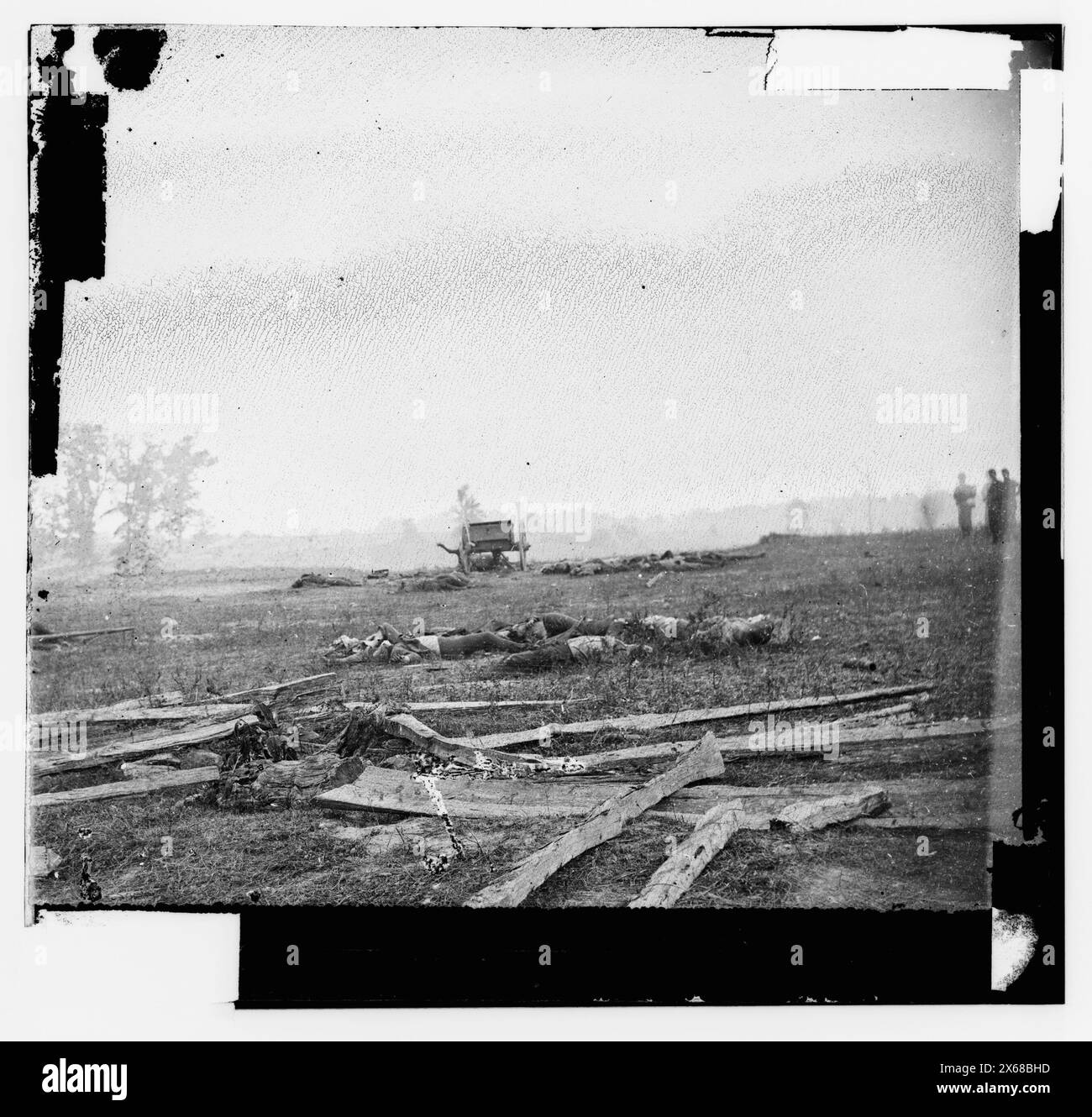 Antietam, Maryland. Sehen Sie, wo Sumner's Corps ankam, Bürgerkriegsfotos 1861-1865 Stockfoto