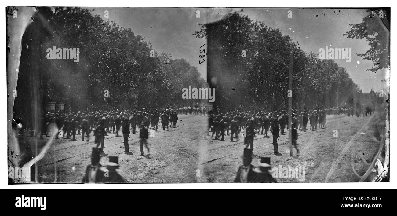 Washington, District of Columbia. Große Rezension der Armee, Bürgerkriegsfotos 1861-1865 Stockfoto