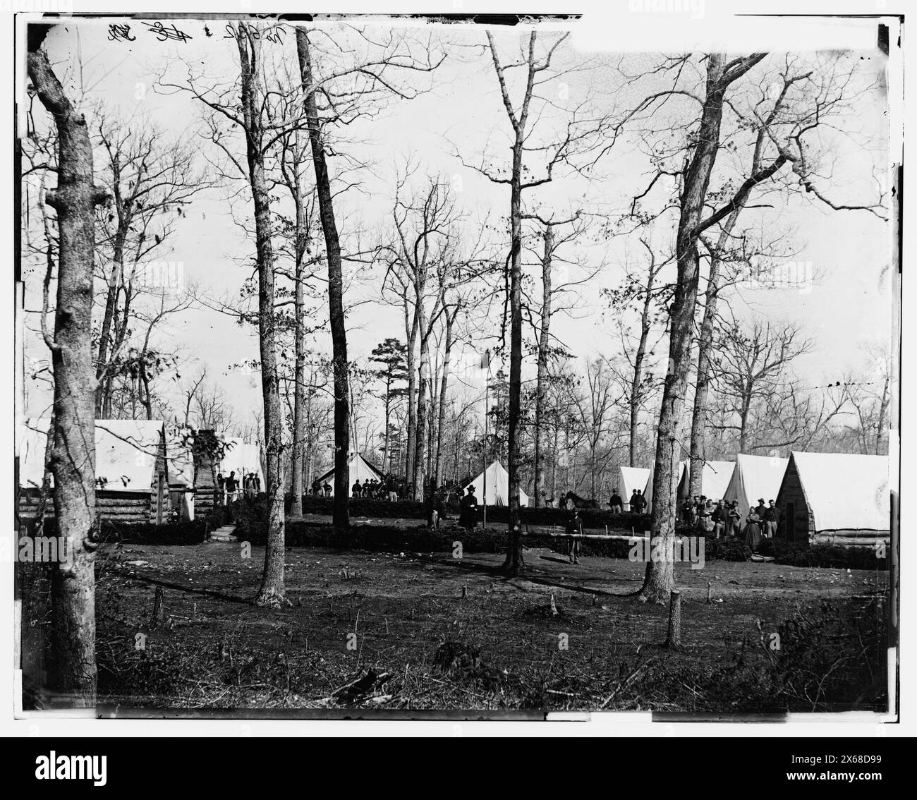 Brandy Station, Virginia (Umgebung). Feldkrankenhaus der 3. Division, 2. Armeekorps, Bürgerkriegsfotos 1861-1865 Stockfoto