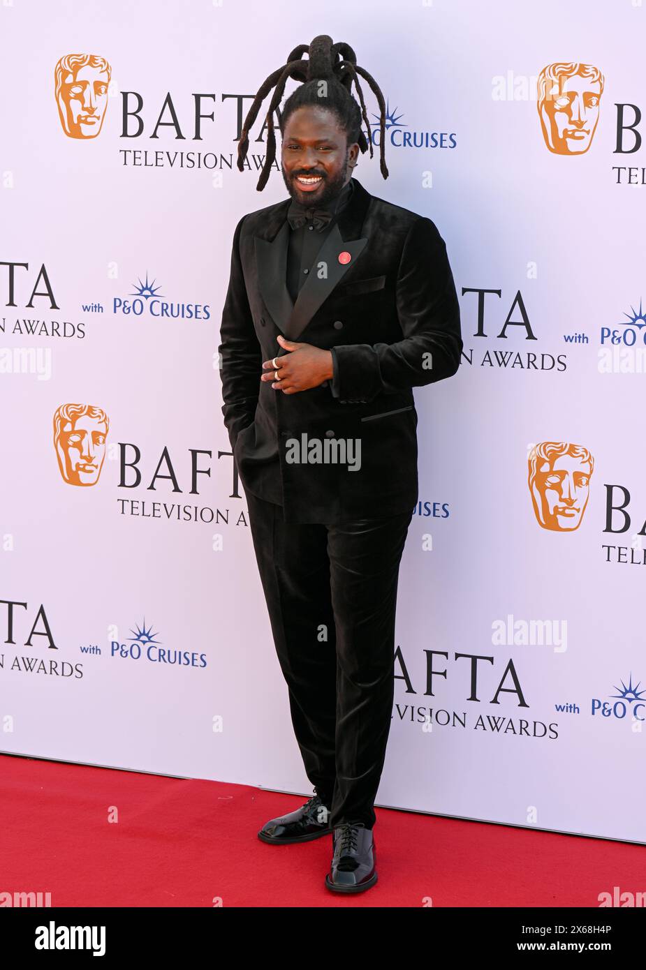 LONDON, ENGLAND – 12. MAI: Adjani Salmon nimmt an den BAFTA Television Awards 2024 mit P&O Cruises in der Royal Festival Hall in London Teil. Quelle: Siehe Li/Picture Capital/Alamy Live News Stockfoto