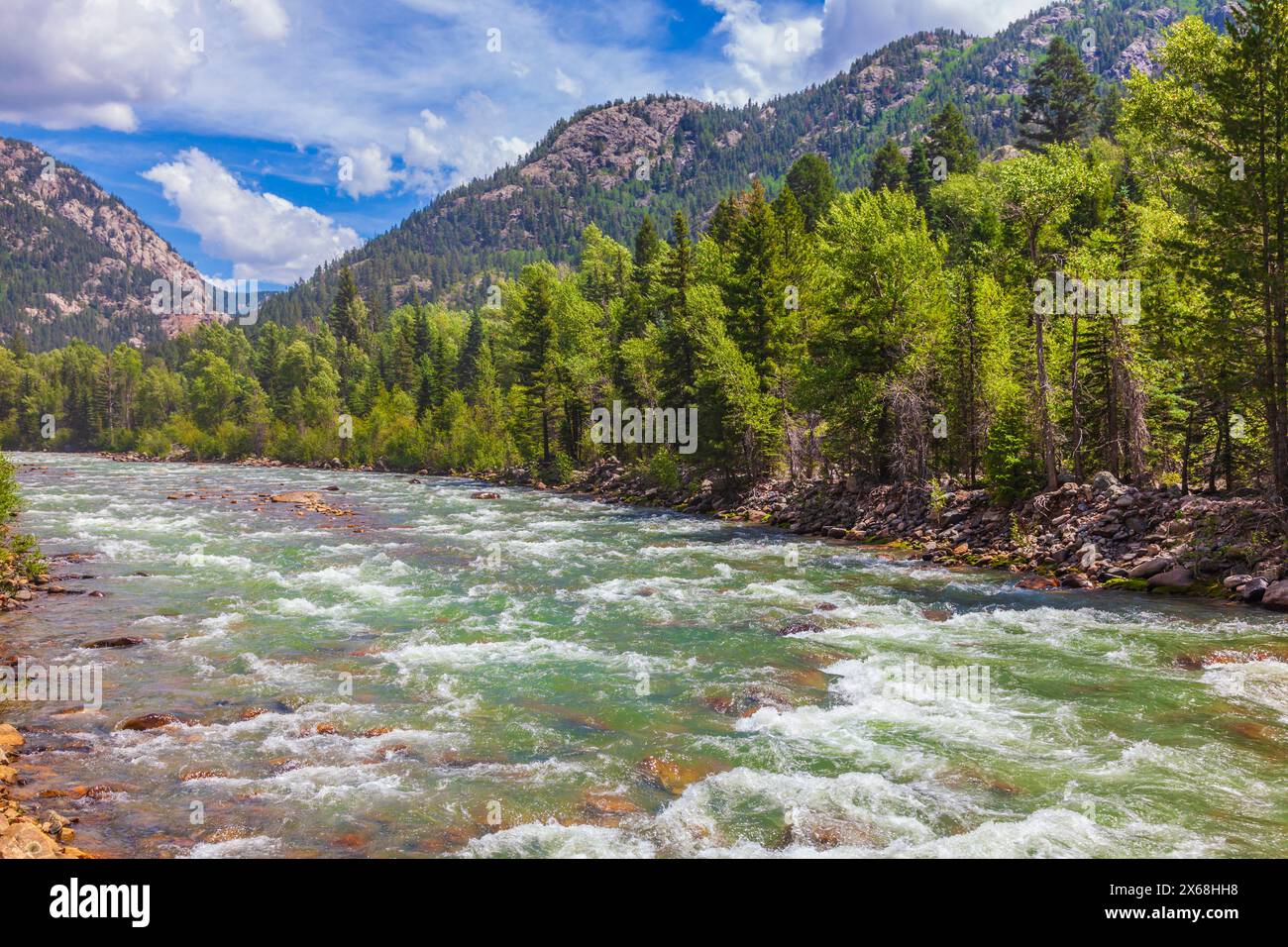 Animas River in den San Juan Mountains in Colorado. Stockfoto