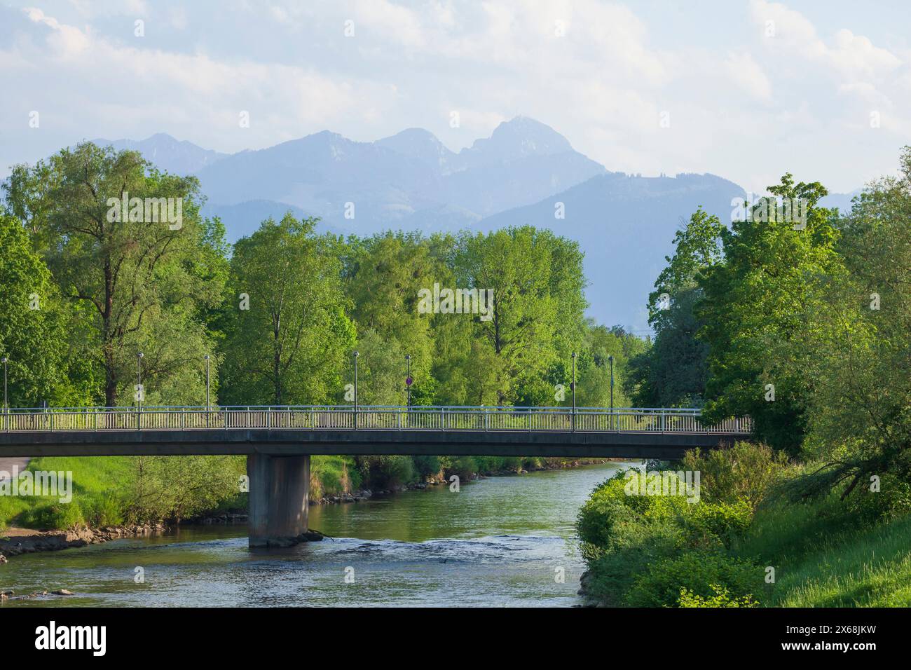 Mangfall, Rosenheim, Oberbayern, Bayern, Deutschland, Europa Stockfoto