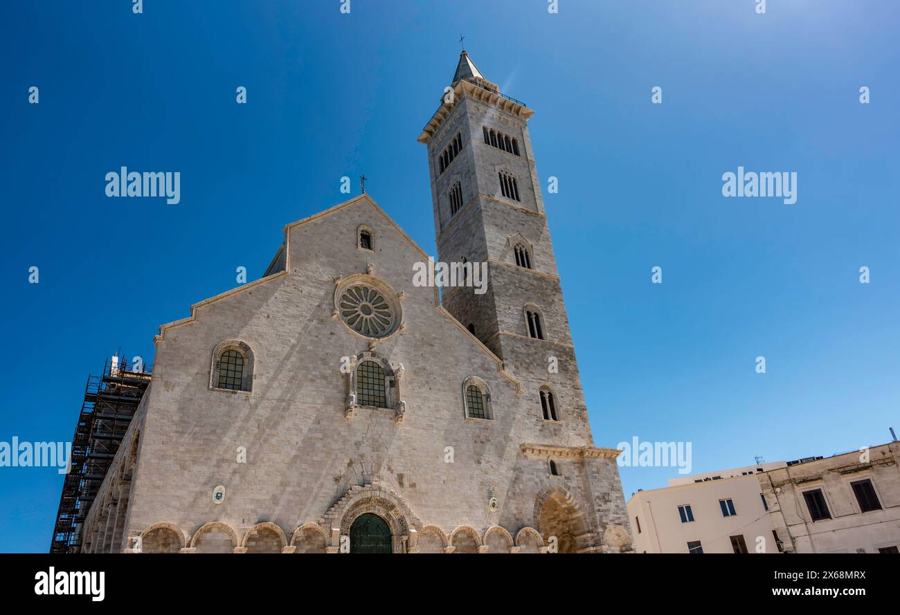 Kathedrale des Heiligen Nikolaus dem Pilger in Trani, Italien. Stockfoto