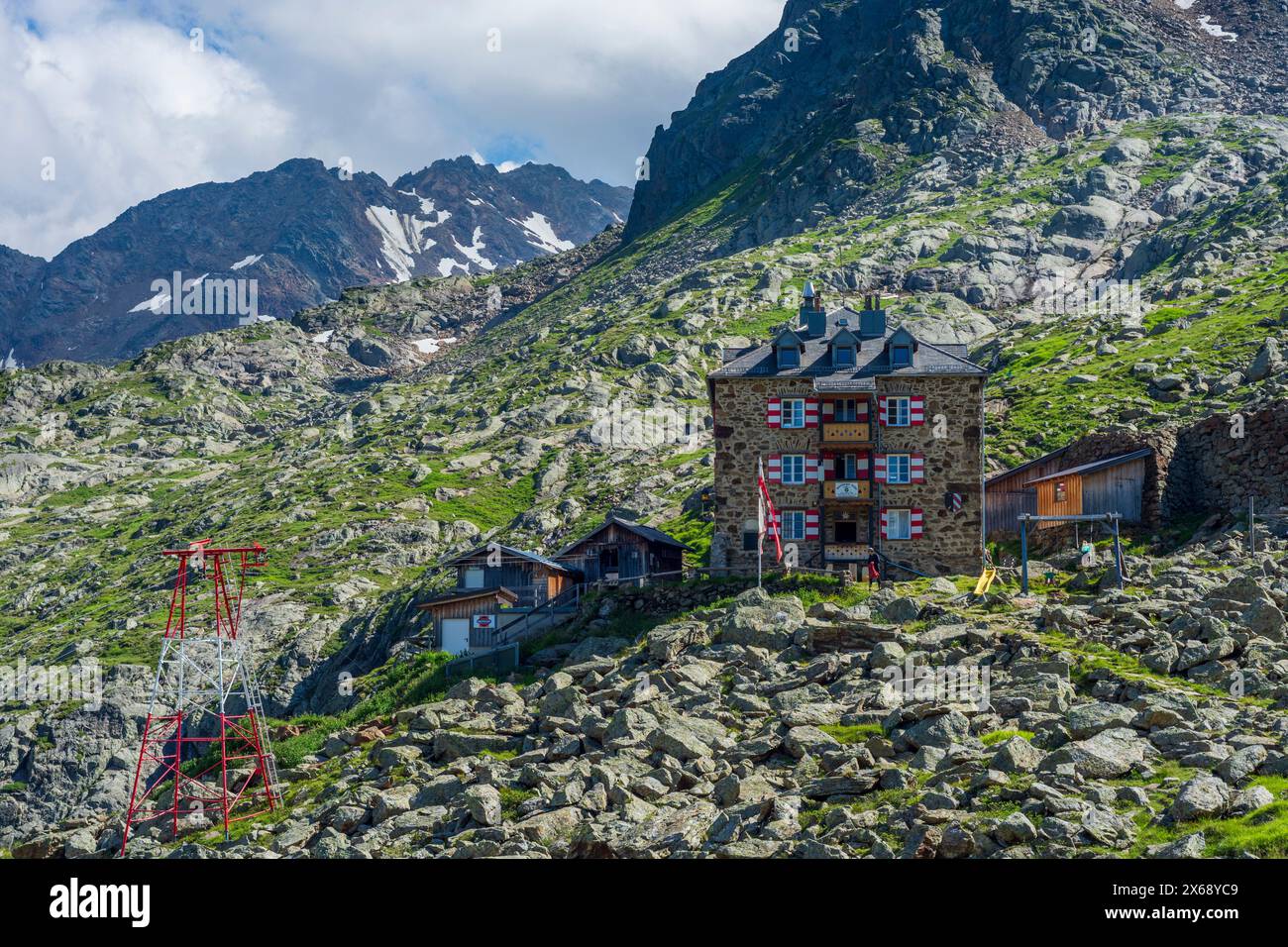 Stubaier Alpen, Nürnberger Hütte im Stubaital, Tirol, Österreich Stockfoto