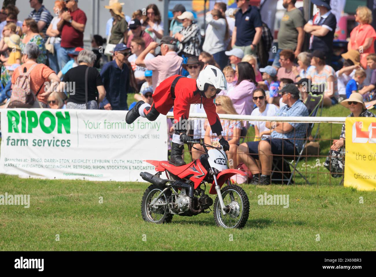 11. Mai 2024 das Imps-Motorradausstellungsteam trat auf der Nottinghamshire County Show vor Stockfoto