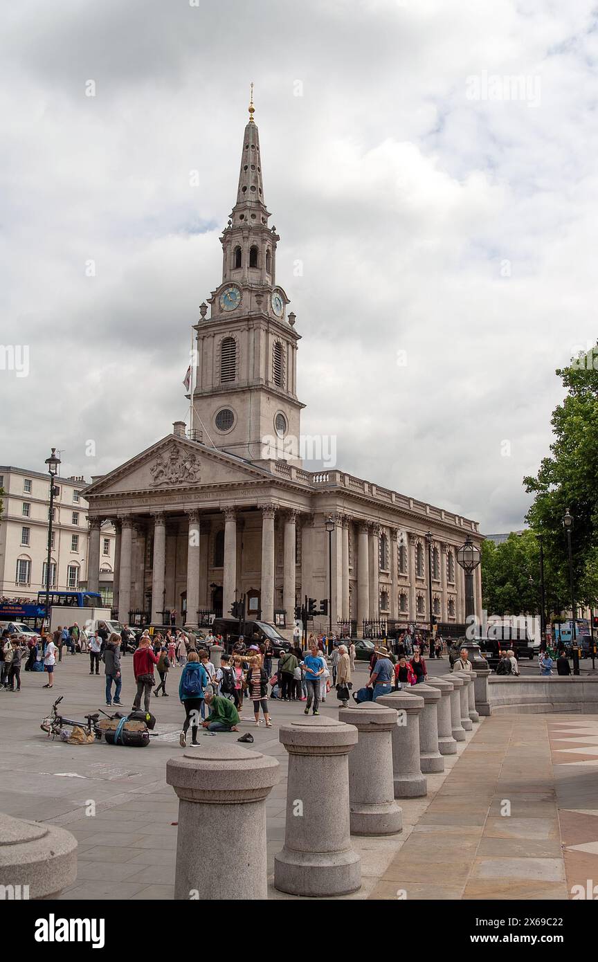 London, England, Vereinigtes Königreich; Trafalgar Square; St. Martin-in-the-Fields Stockfoto