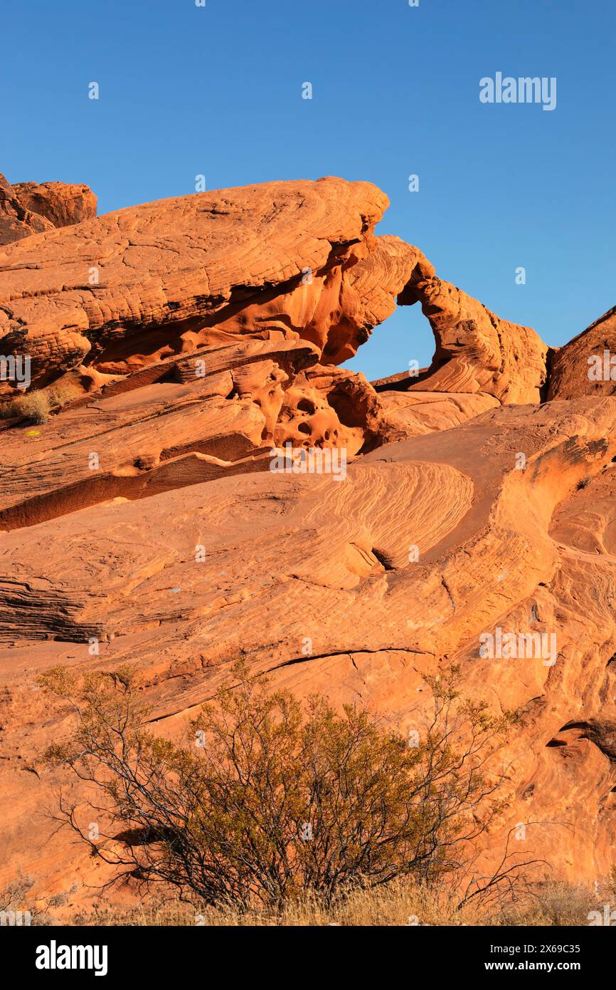 Arch Rock, Valley of Fire State Park, Nevada, USA Stockfoto