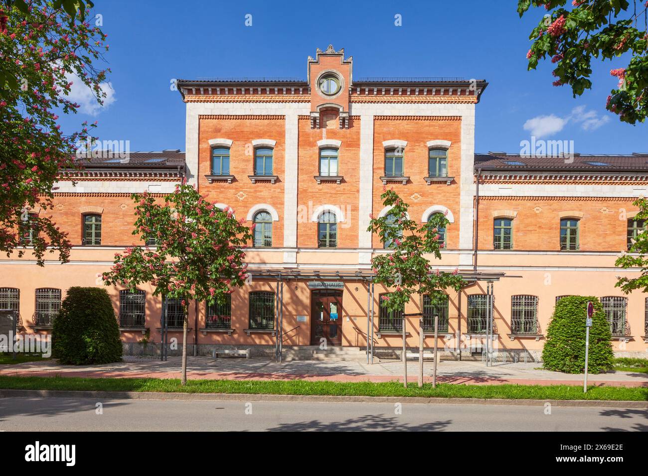 Rathaus, Rosenheim, Oberbayern, Bayern, Deutschland, Europa Stockfoto