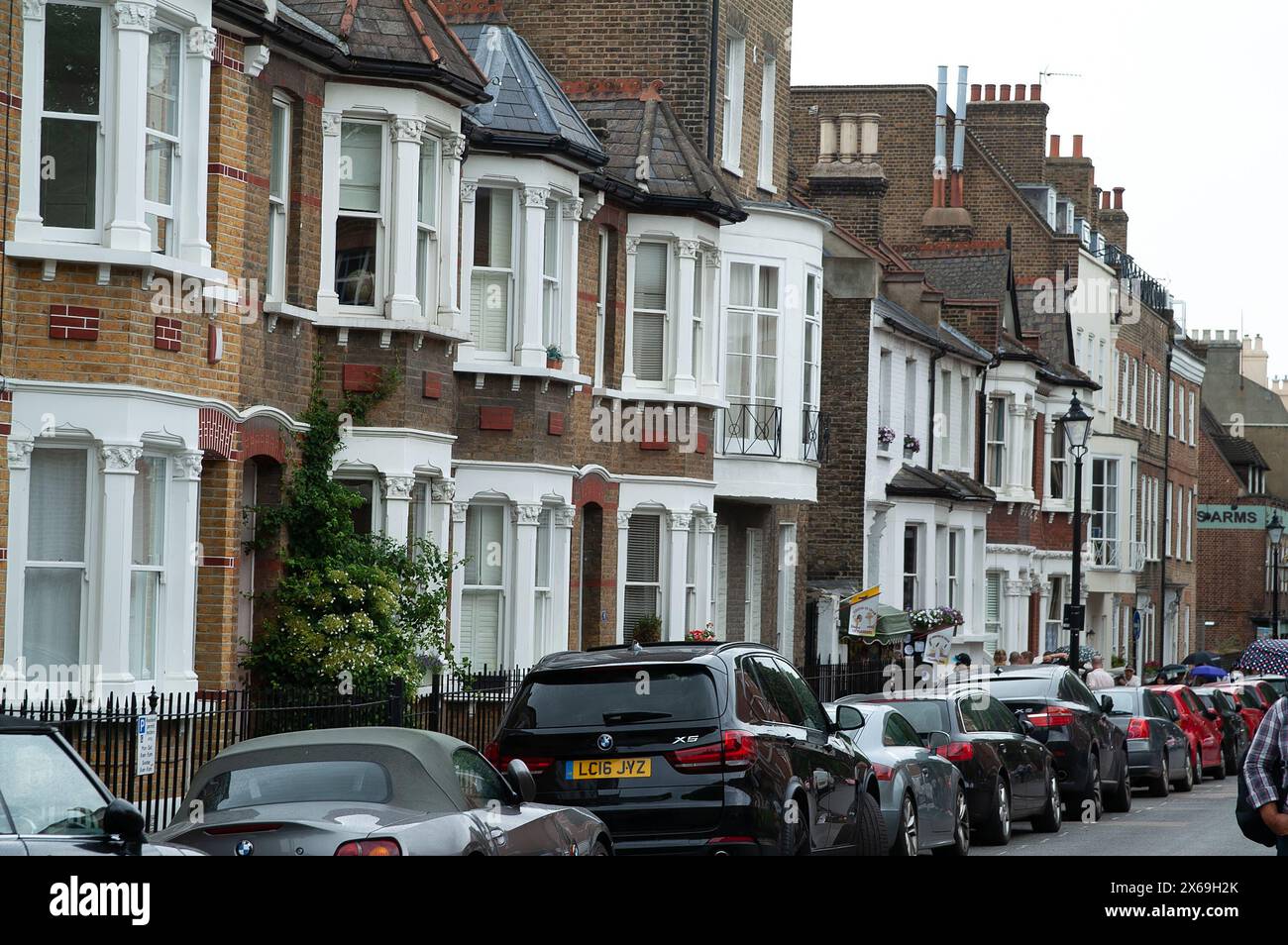 London, England, Vereinigtes Königreich; viktorianische Reihenhäuser in Greenwich; Casas adosadas victorianas Stockfoto