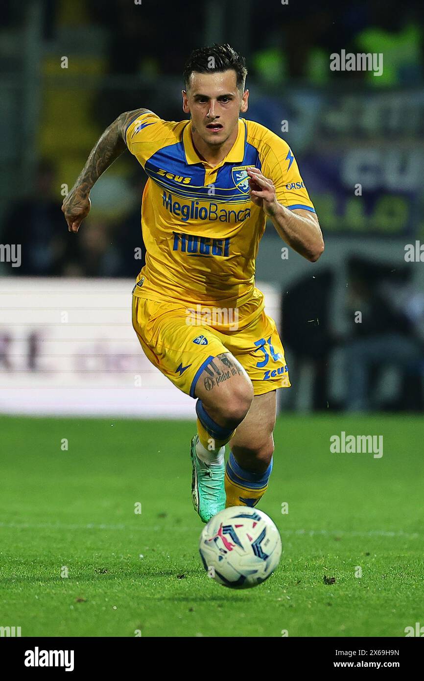 Frosinone, Italien. Mai 2024. Emanuele Valeri von Frosinone während des Fußballspiels der Serie A zwischen Frosinone Calcio und dem FC Internazionale im Benito Stirpe-Stadion in Frosinone (Italien) am 10. Mai 2024. Quelle: Insidefoto di andrea staccioli/Alamy Live News Stockfoto