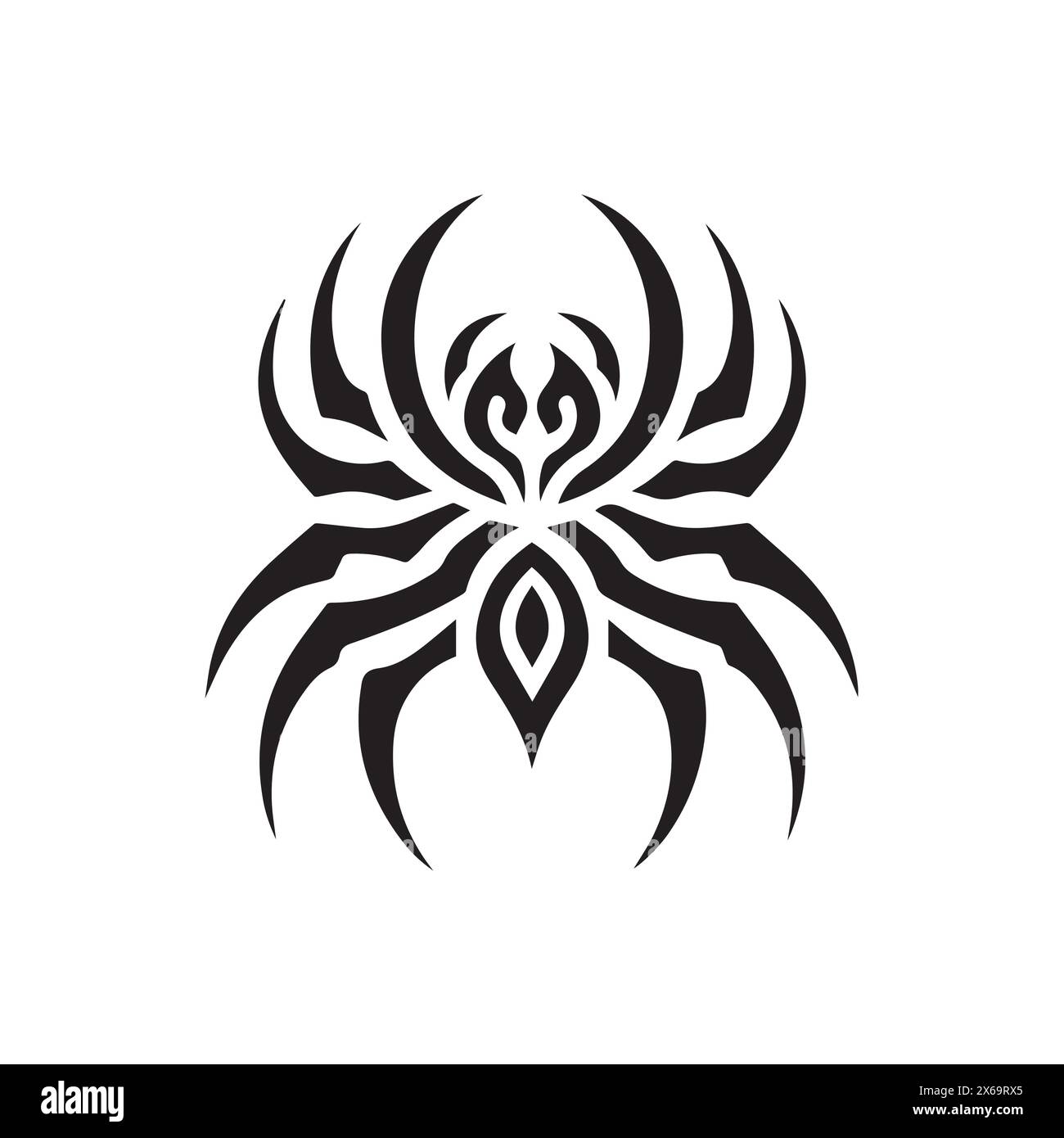 Schwarze Spinne Clipart-Illustration der schwarzen Spinne Stock Vektor