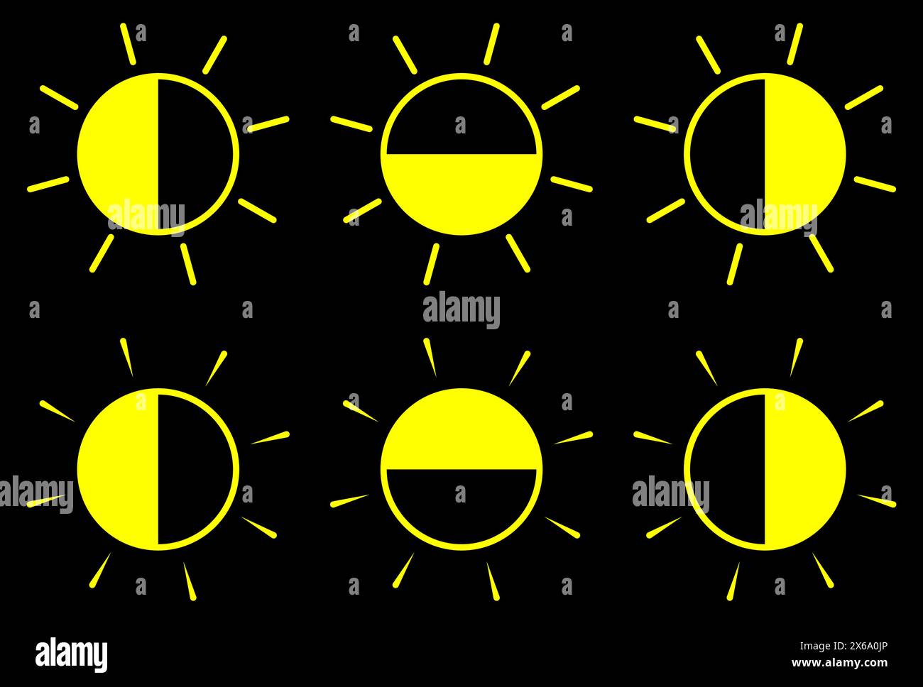 Symbol Sonne Sonnenphase Abbildung. Stock Vektor