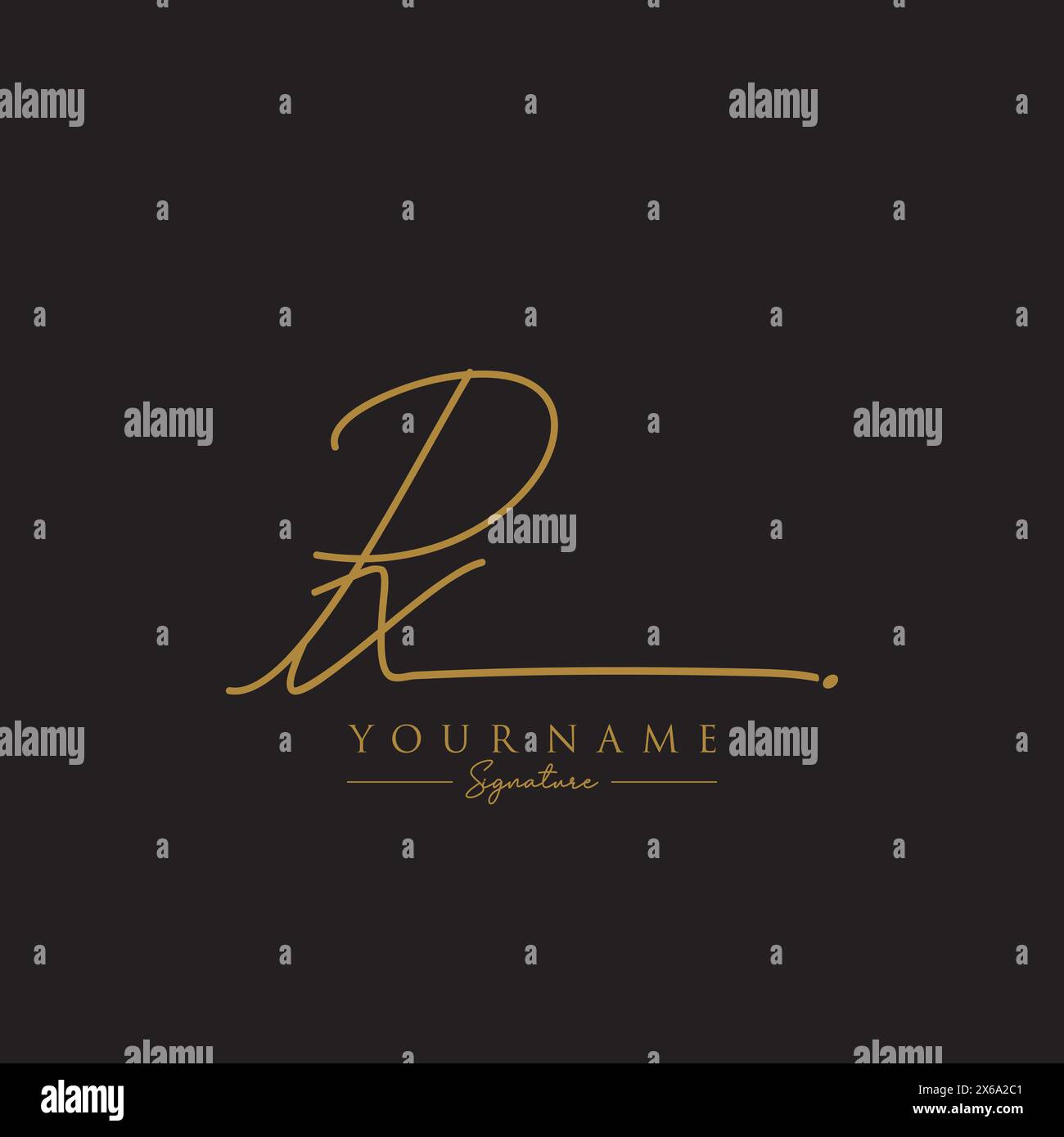 PX-Signatur-Logo-Vorlage Stock Vektor