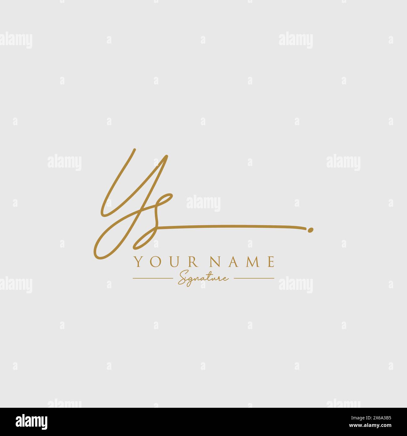 YS-Signatur-Logo-Vorlage Stock Vektor