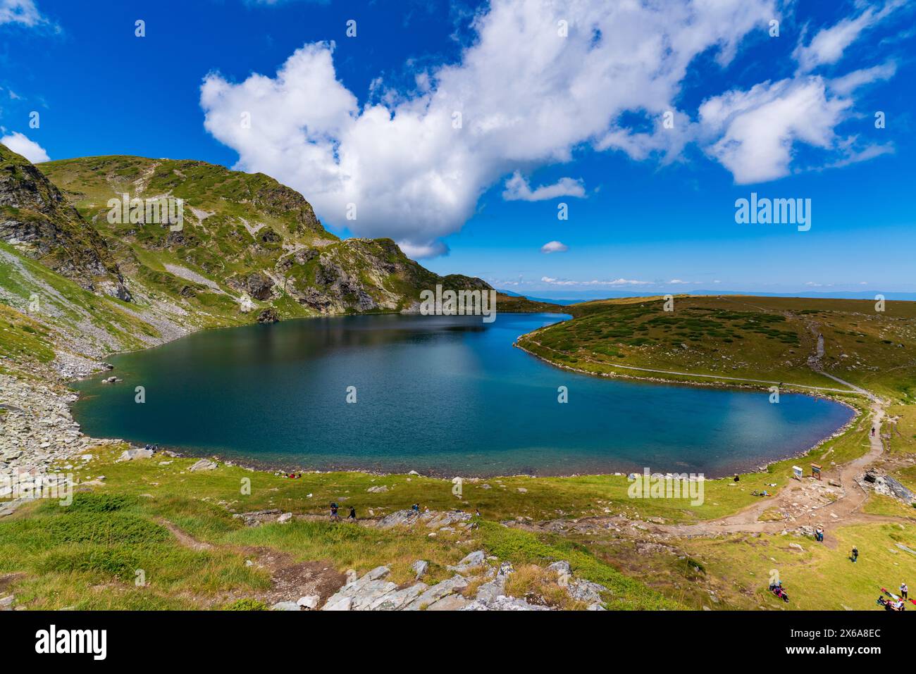 Rila-See am Rila-Berg in Bulgarien Stockfoto