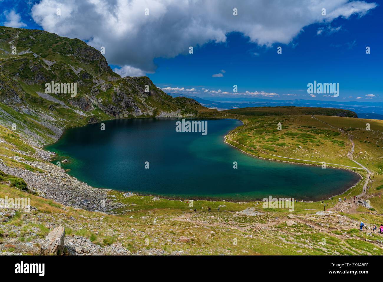 Rila-See am Rila-Berg in Bulgarien Stockfoto