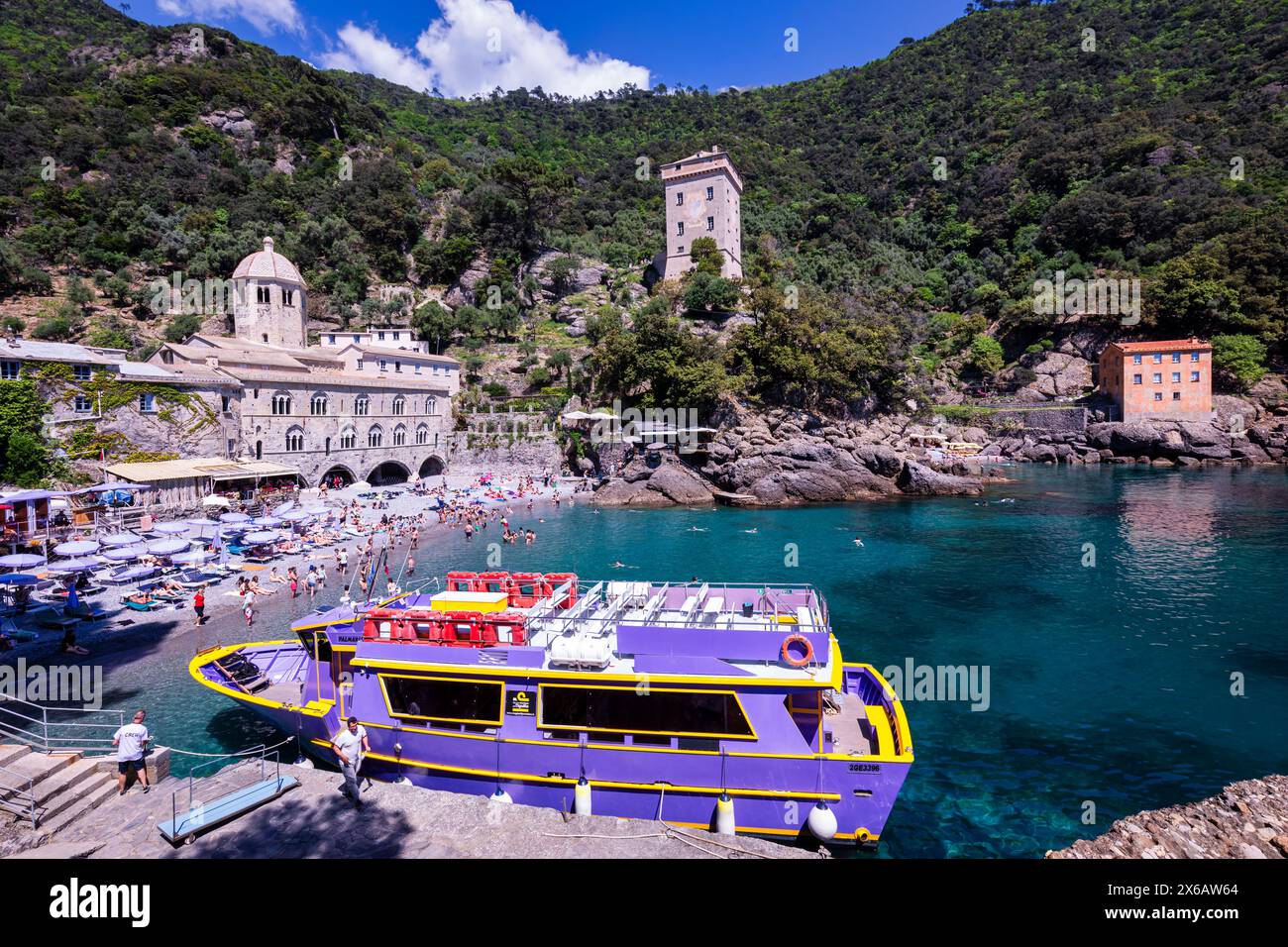 San Fruttuoso, Liguaia, Italien Stockfoto