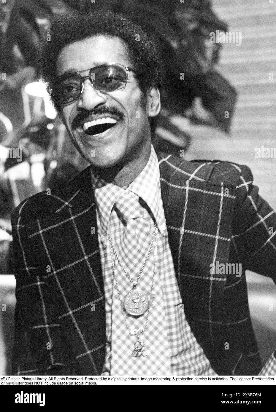 Sammy Davis Jr. 1925-1990. Amerikanischer Sänger, Musiker, Tänzer, Schauspieler. Das Bild wurde bei einem Besuch in Schweden im Jahr 1976 gezeigt Stockfoto