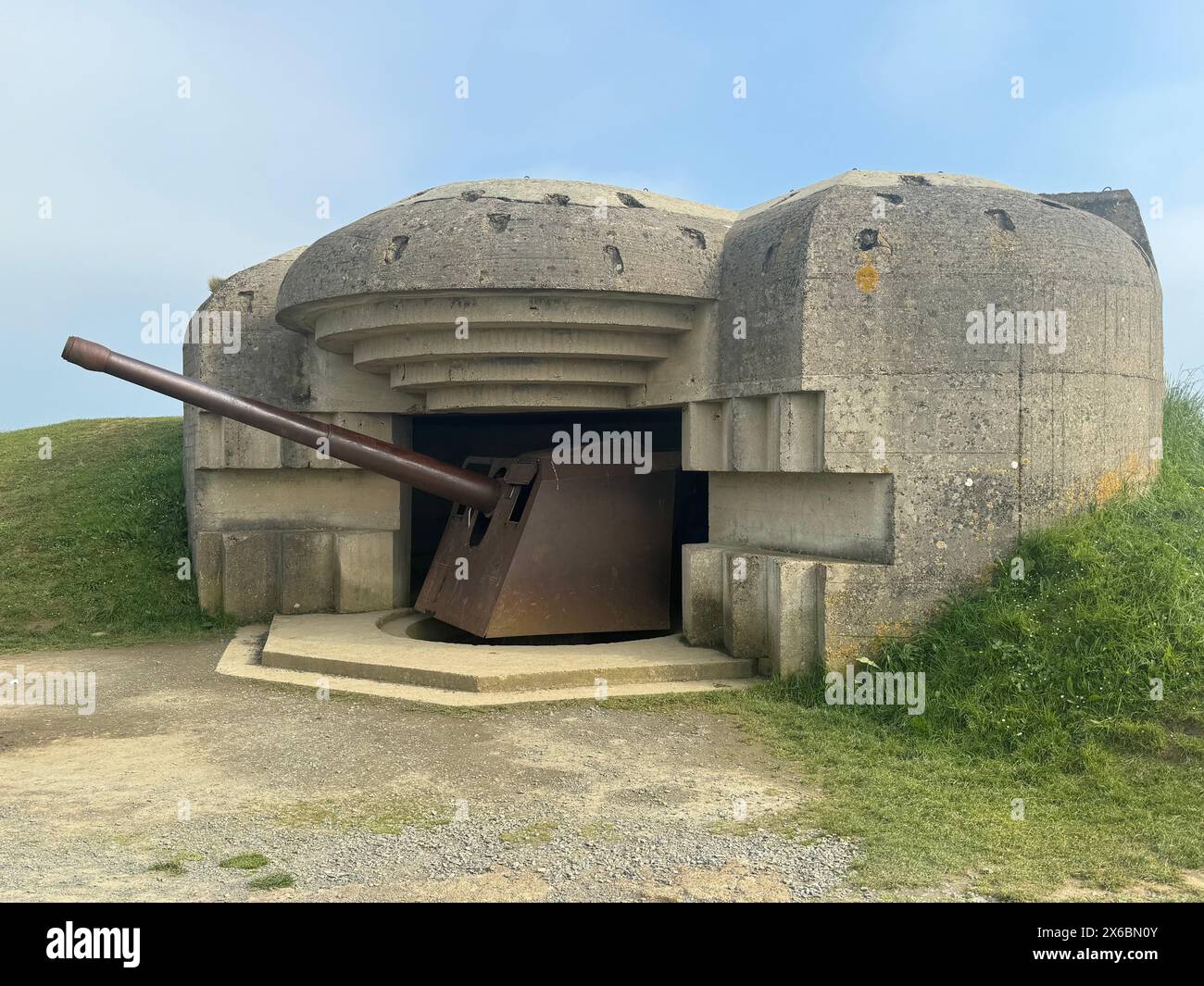 Foto Longues-sur-Mer Batterie Caen Normandie Frankreich Europa Stockfoto