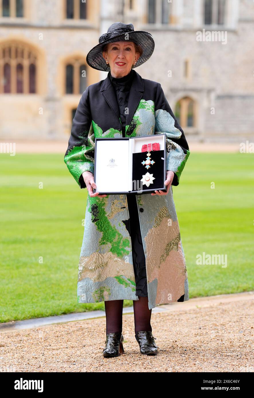 Die Labour-Abgeordnete Dame Margaret Beckett wurde von König Karl III. In Windsor Castle in Berkshire zum Dame Grand Cross ernannt. Bilddatum: Dienstag, 14. Mai 2024. Stockfoto