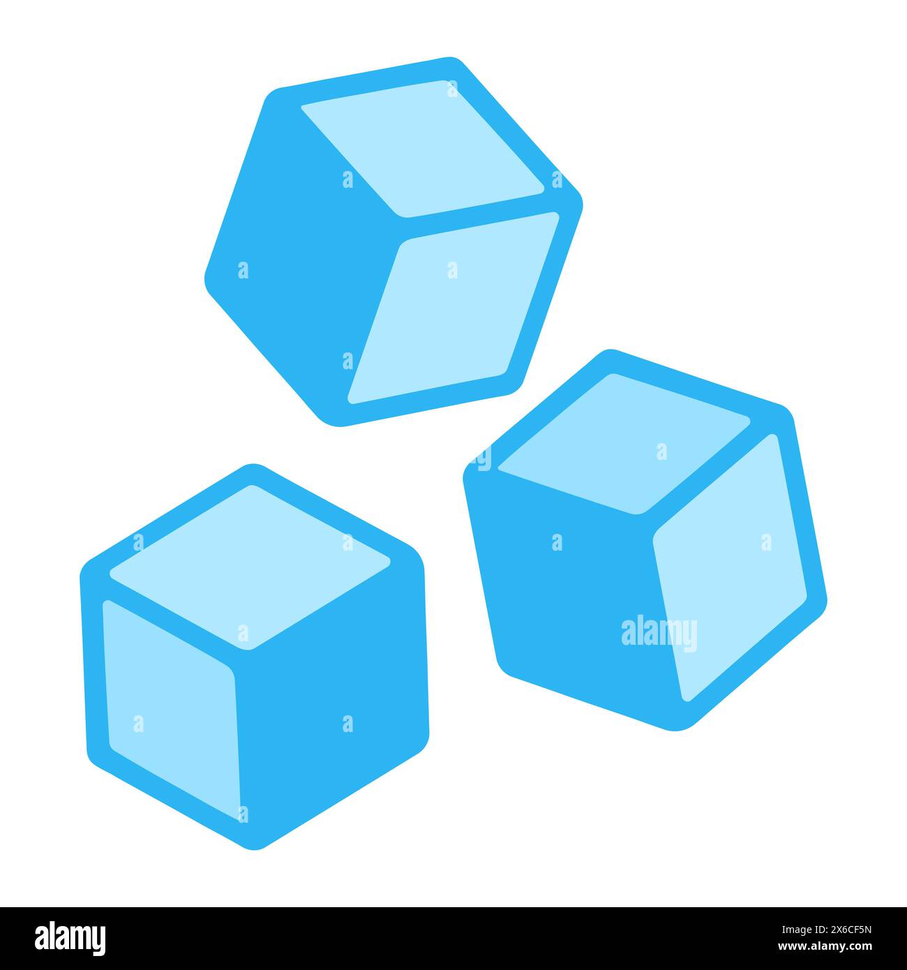 Eiswürfel-Logo oder -Symbol. Vektorabbildung auf weißem Hintergrund festgelegt Stock Vektor