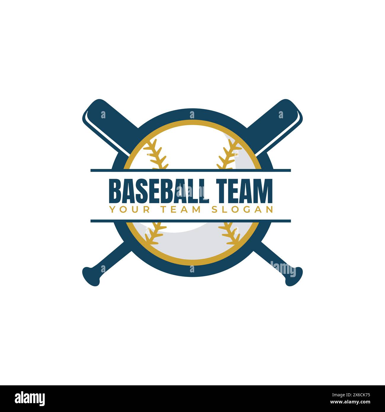 Design-Vorlage für Baseball-Sportabzeichen. Vektor-Illustration der Baseball Sport Icon Design Stock Illustration. Und einige Elemente für Logos, Abzeichen, Stock Vektor