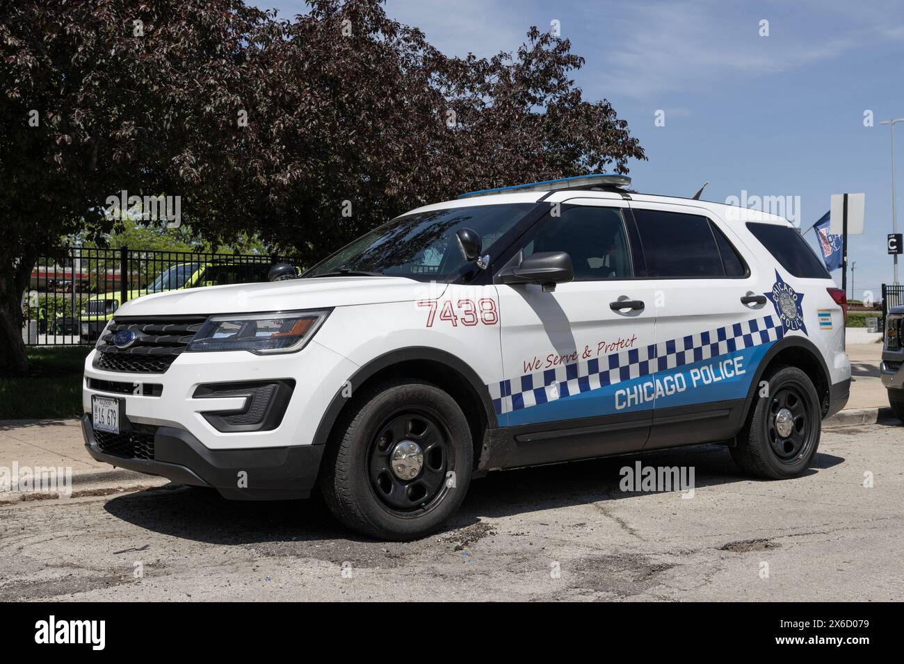 Chicago – 12. Mai 2024: Fahrzeug der Polizei von Chicago. Chicago PD ist die zweitgrößte kommunale Polizeibehörde in den Vereinigten Staaten. Stockfoto