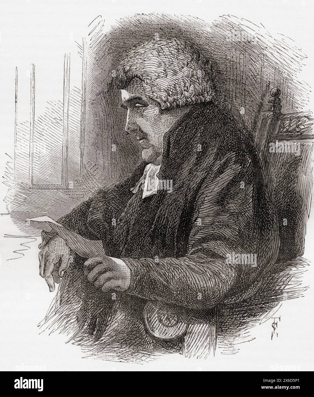 John Scott, 1. Earl of Eldon, 1751–1838. Britischer Barrister, Politiker und zweimal Lord High Chancellor von Großbritannien. Aus Cassells illustrierter Geschichte Englands. Stockfoto