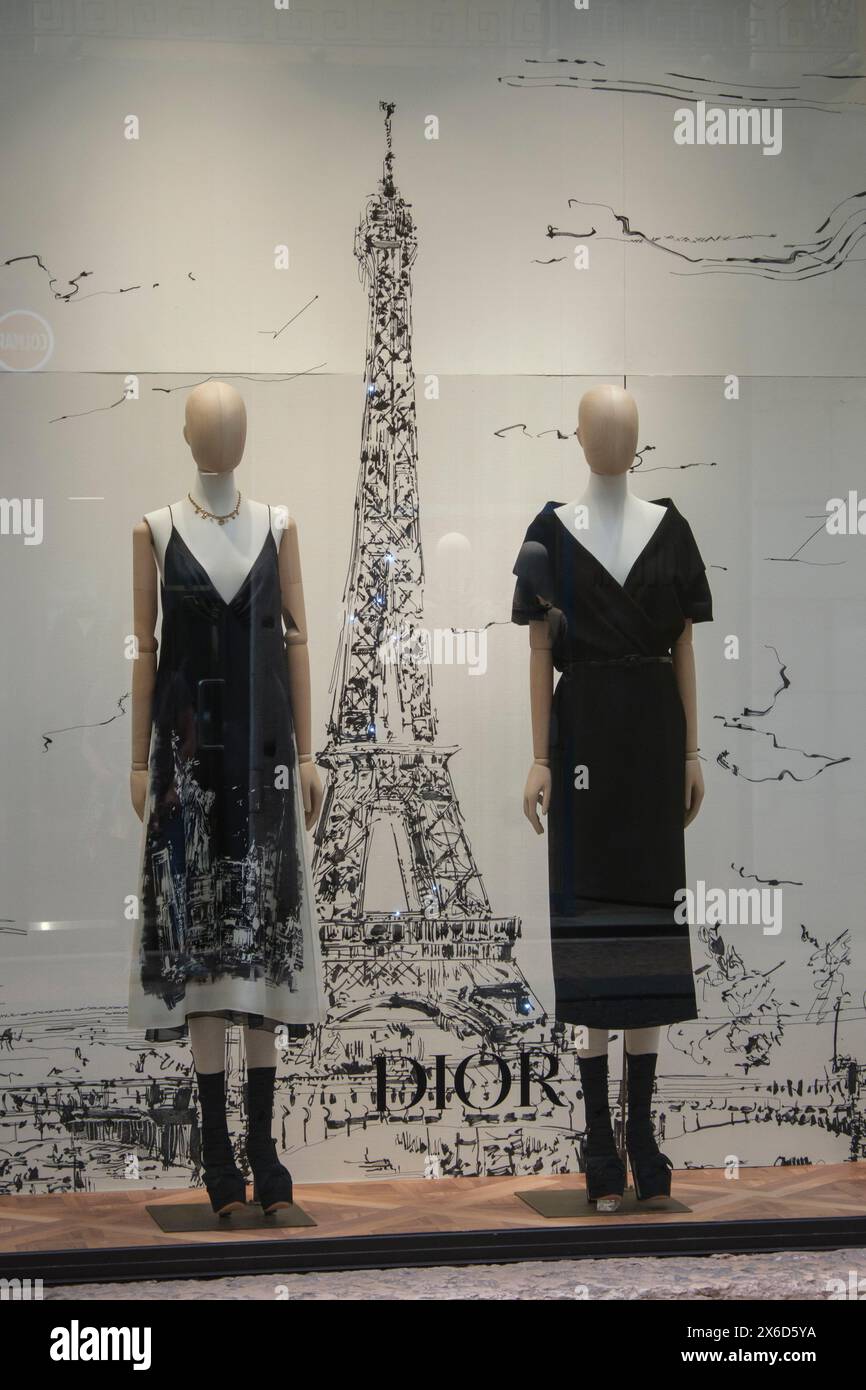 Schaufenster eines Dior-Ladens in Verona Stockfoto