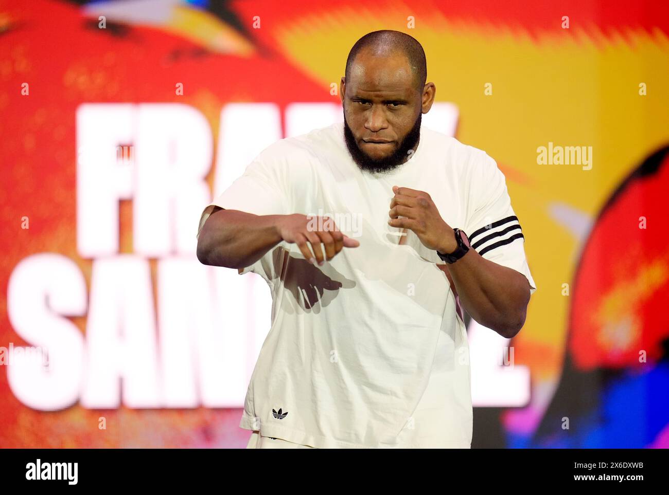 Frank Sanchez während der feierlichen Ankunft in der Boulevard City Music World, Riad, Saudi-Arabien. Der Titelkampf zwischen Tyson Fury und Oleksandr Usyk findet am Samstag, den 18. Mai, statt. Bilddatum: Dienstag, 14. Mai 2024. Stockfoto