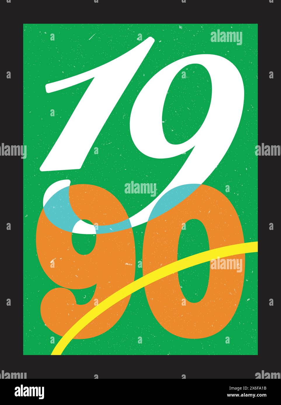 Jahr 1990 Poster Design, geboren 1990, 1990 Flyer Poster Design, Raumdekoration, Schlafzimmer Innenausstattung, gedruckte Rahmen Artwork für Büro Stock Vektor