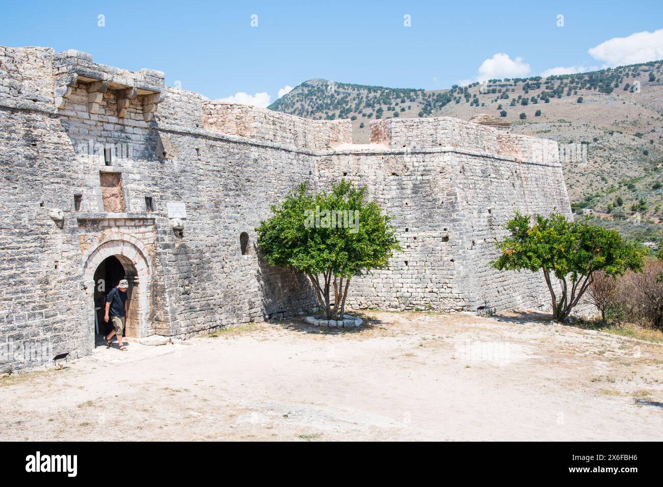 Porto Palermo Albanien - 5. Juli. 2023: Das Schloss Porto Palermo Stockfoto