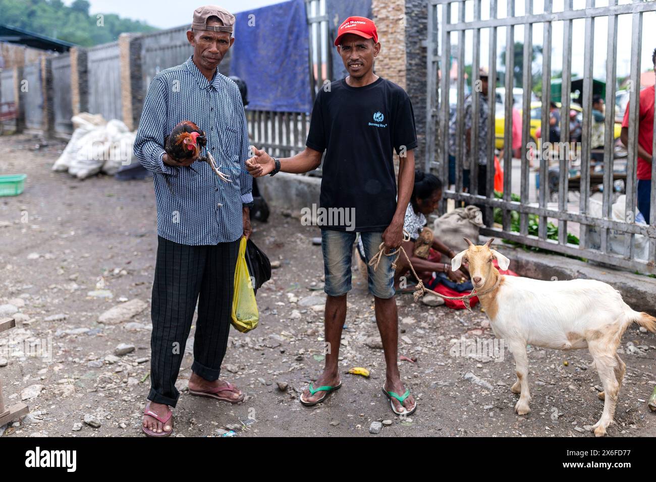 Mercado Taibesi, Dili, Timor-Leste. Stockfoto