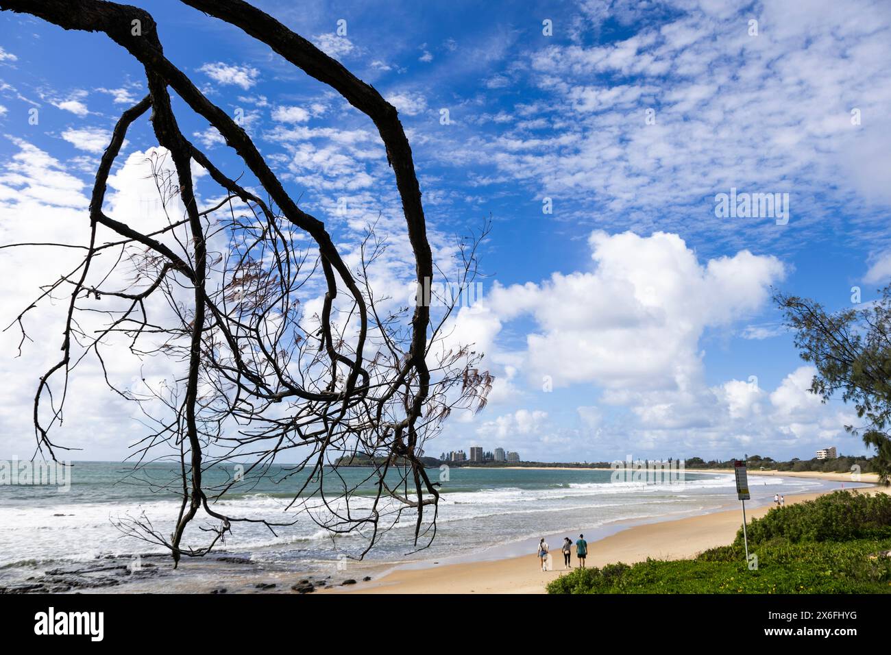 Wunderschöner Strand in Mooloolaba, Sunshine Coast, Australien Stockfoto