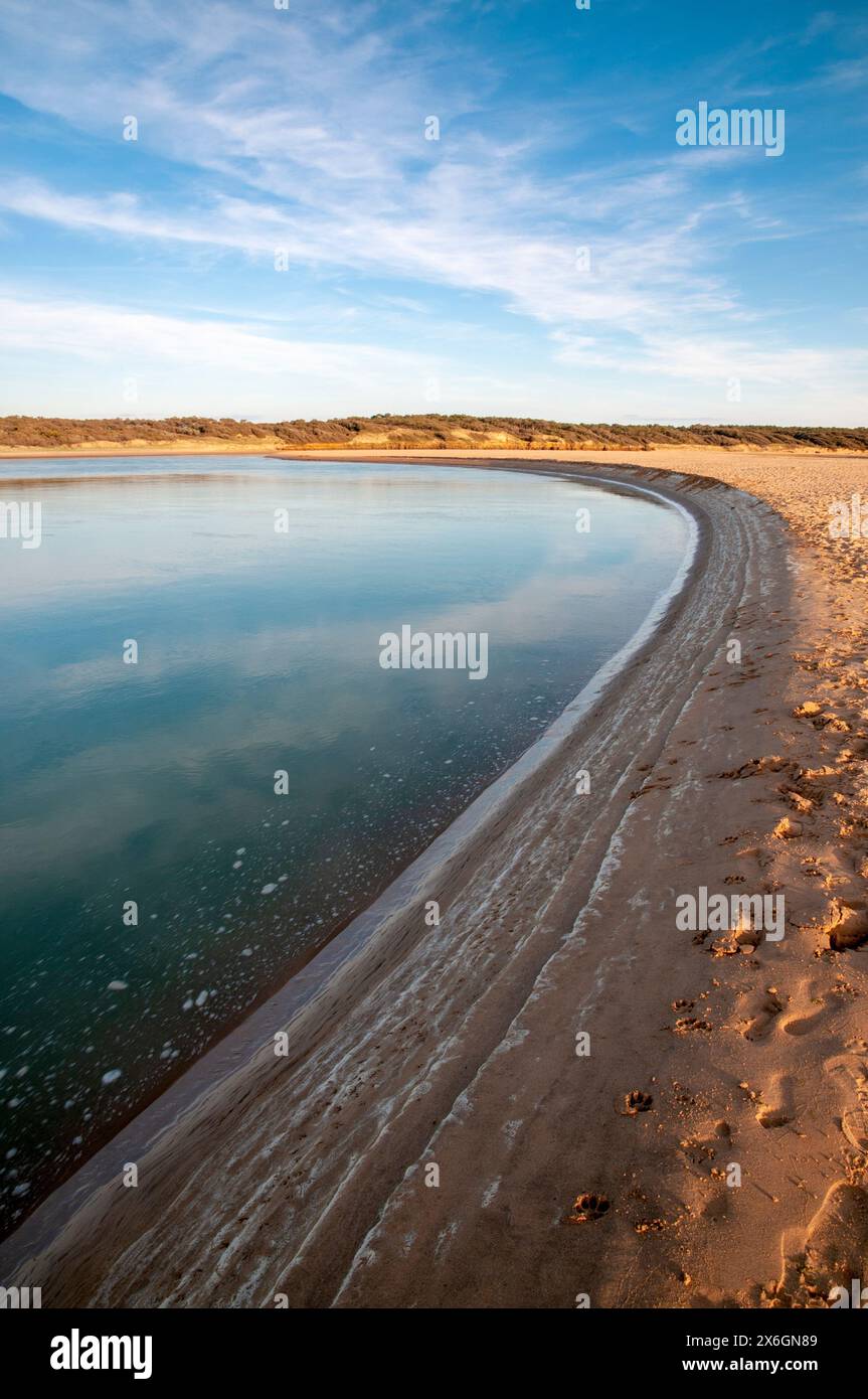 Strand Le Veillon und Mündung von Payre, Talmont-Saint-Hilaire, Vendee (85), Region Pays de la Loire, Frankreich Stockfoto