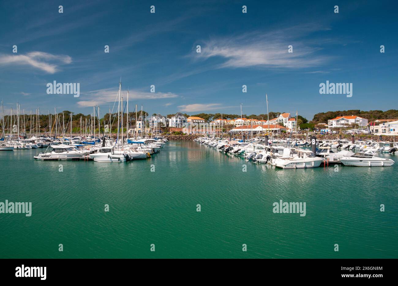 Hafen und Resort Port Bourgenay, Talmont-Saint-Hilaire, Vendee (85), Region Pays de la Loire, Frankreich Stockfoto