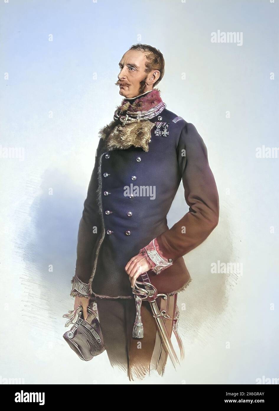 Alfred Graf Paar (1806–1885), Feldmarschallleutnant, Oberleutnant der Arcierengarde, oesterreichisch-Ungarische Monarchie, k. u. k.-Monarchie Kaemmerer, Geheimrat, Historisch, digital restaurierte Reproduktion von einer Vorlage aus dem 19. Jahrhundert, Datum nicht angegeben Stockfoto